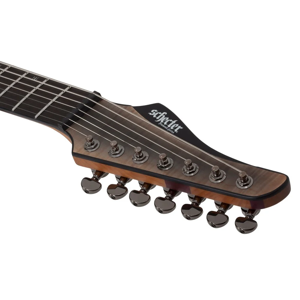 Schecter - Banshee Mach-7 7-String Evertune Electric Guitar - Fallout Burst Finish  - 1415-SHC - Image 5