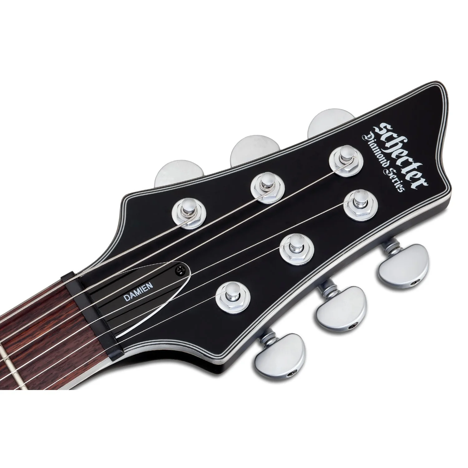 Schecter - Damien Platinum-6 Satin Black (SBK) #1181 - Image 5