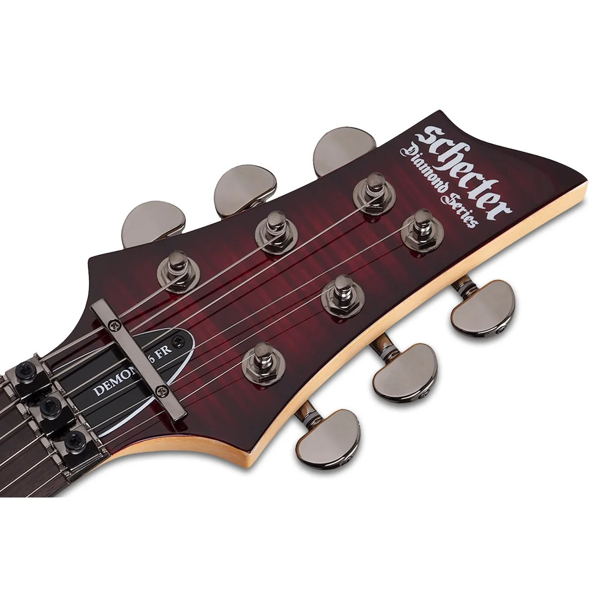 Schecter - Demon-6 FR Crimson Red Burst 3247 - Image 4