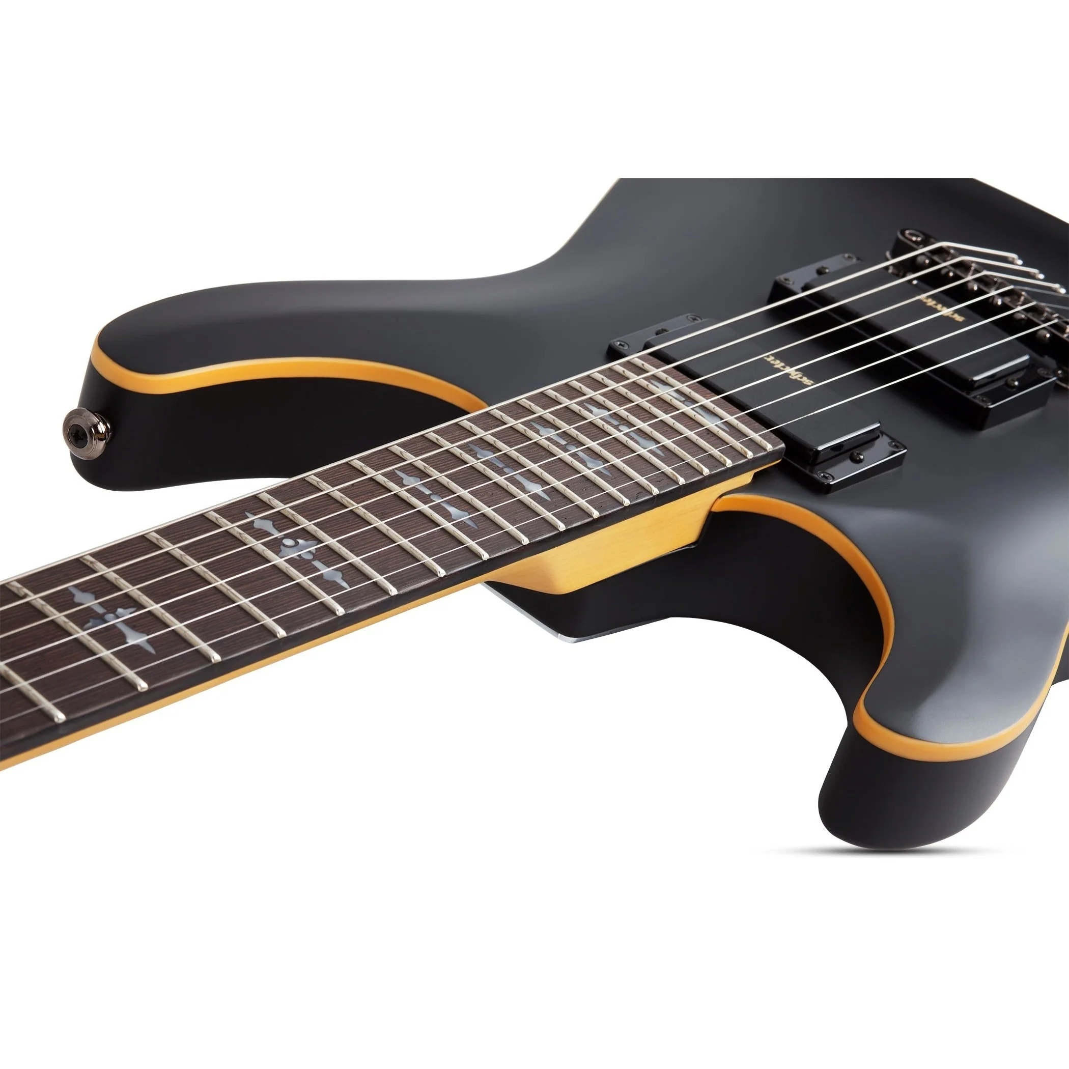 Schecter - Demon-6 Left-Handed Electric Guitar - Satin Black  - 3665-SHC - Image 2