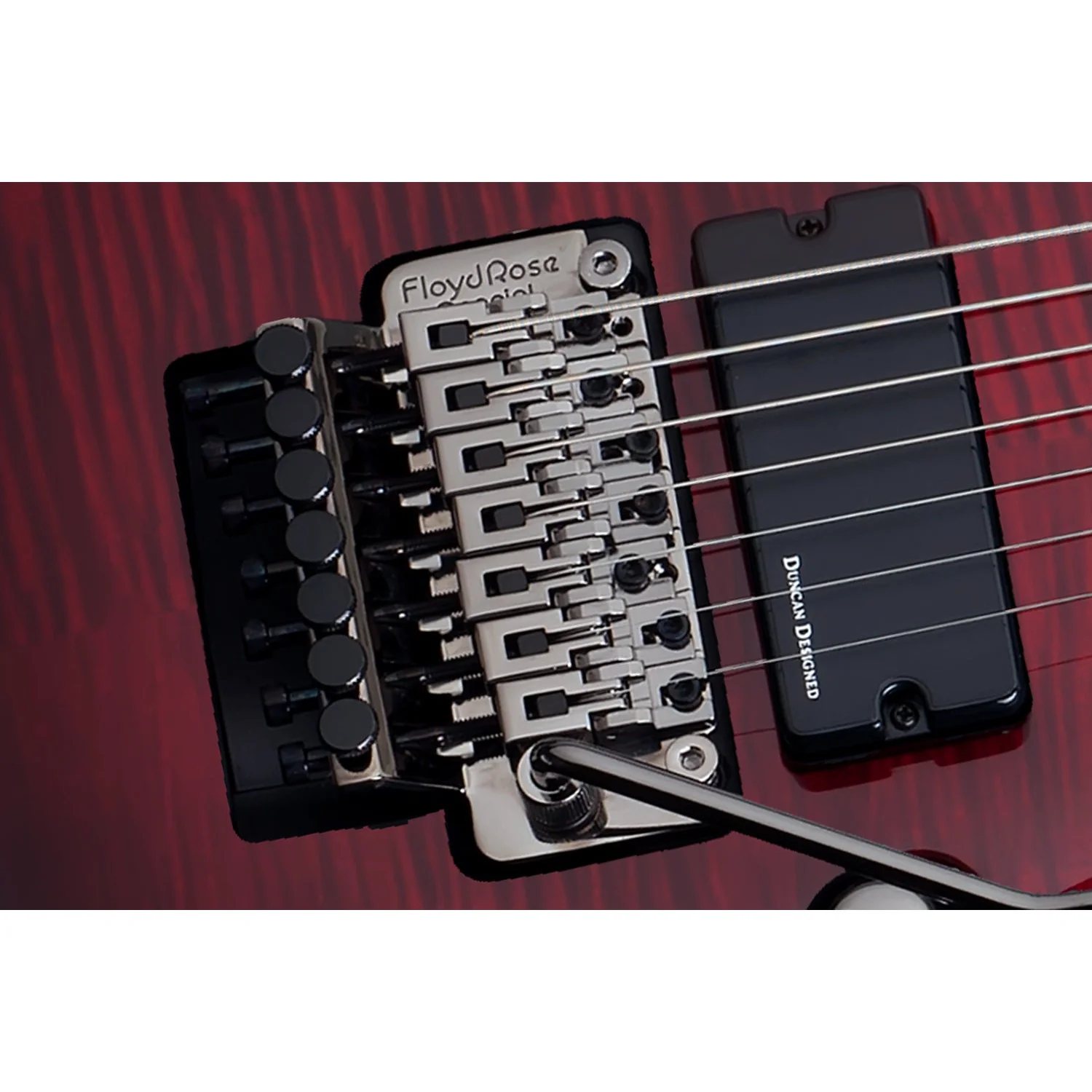 Schecter - Demon-7 FR Crimson Red Burst (CRB) #3260 - Image 2