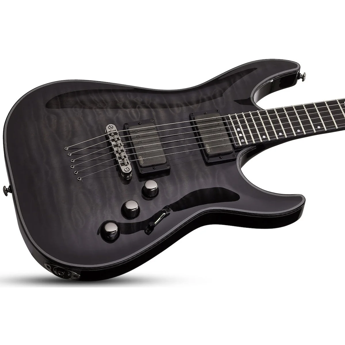 Schecter - Hellraiser Hybrid C-1 Trans Black Burst 1922 - Image 2