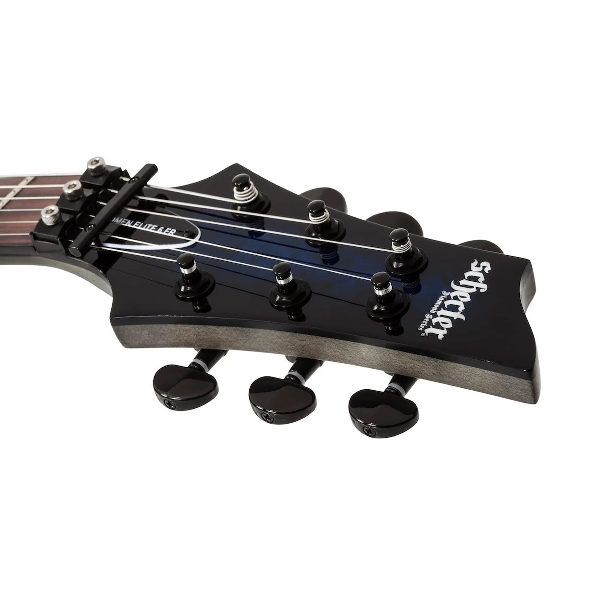 Schecter - Omen Elite-6 FR See-Thru Blue Burst 2455 - Image 3