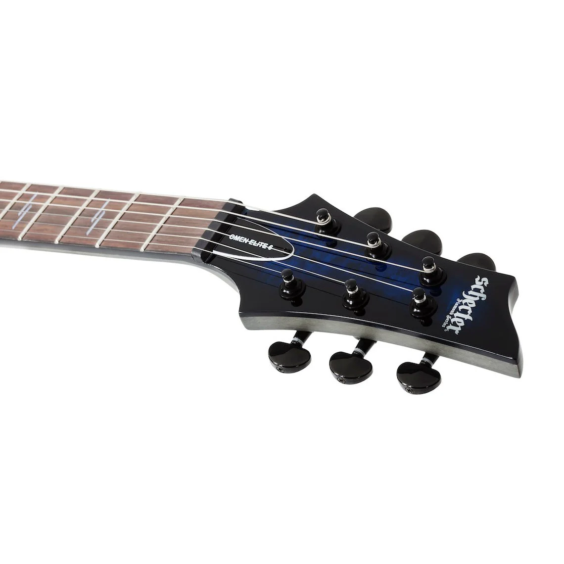Schecter - Omen Elite-6 See-Thru Blue Burst 2452 - Image 4