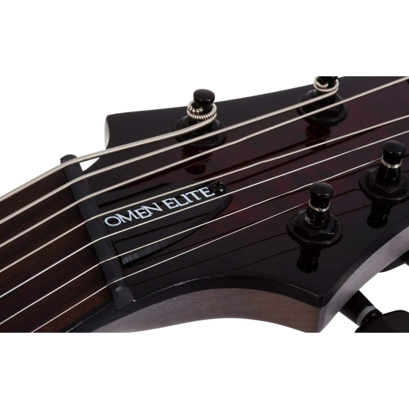 Schecter - Omen Elite-7 Multiscale 7-String Electric Guitar - Black Cherry Burst - Image 5