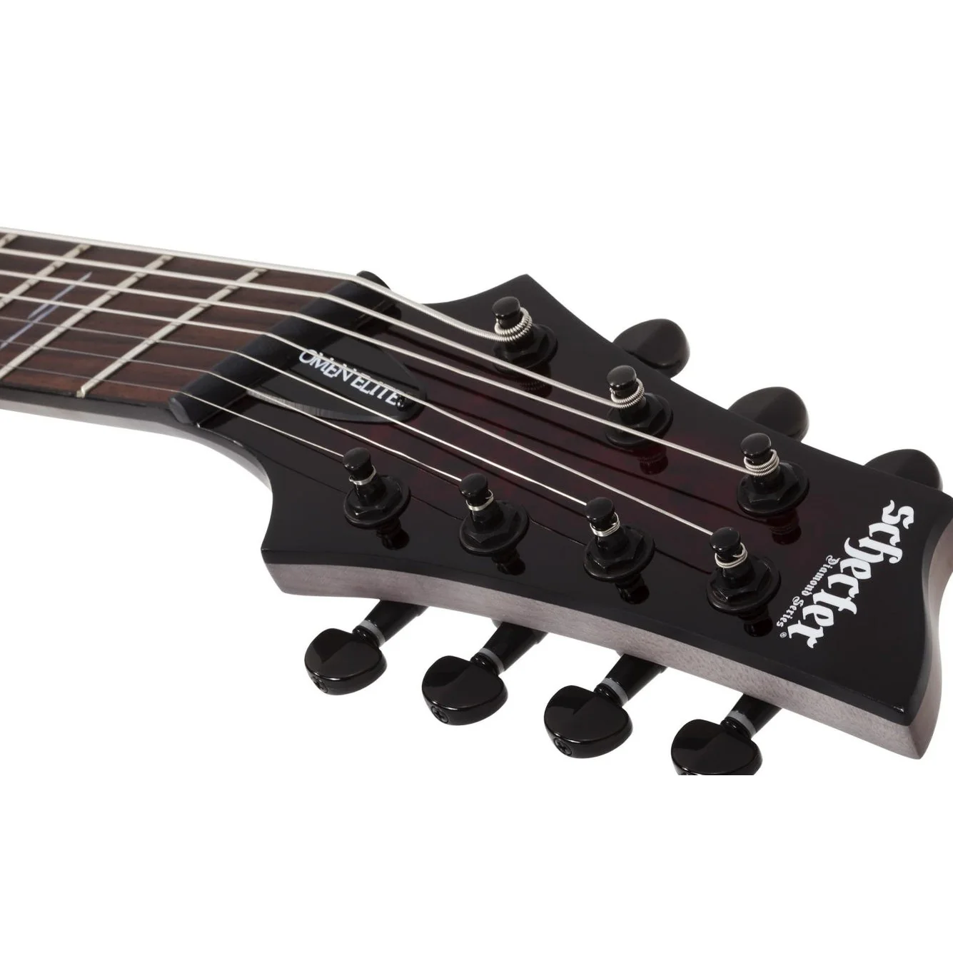 Schecter - Omen Elite-7 Multiscale 7-String Electric Guitar - Black Cherry Burst - Image 6
