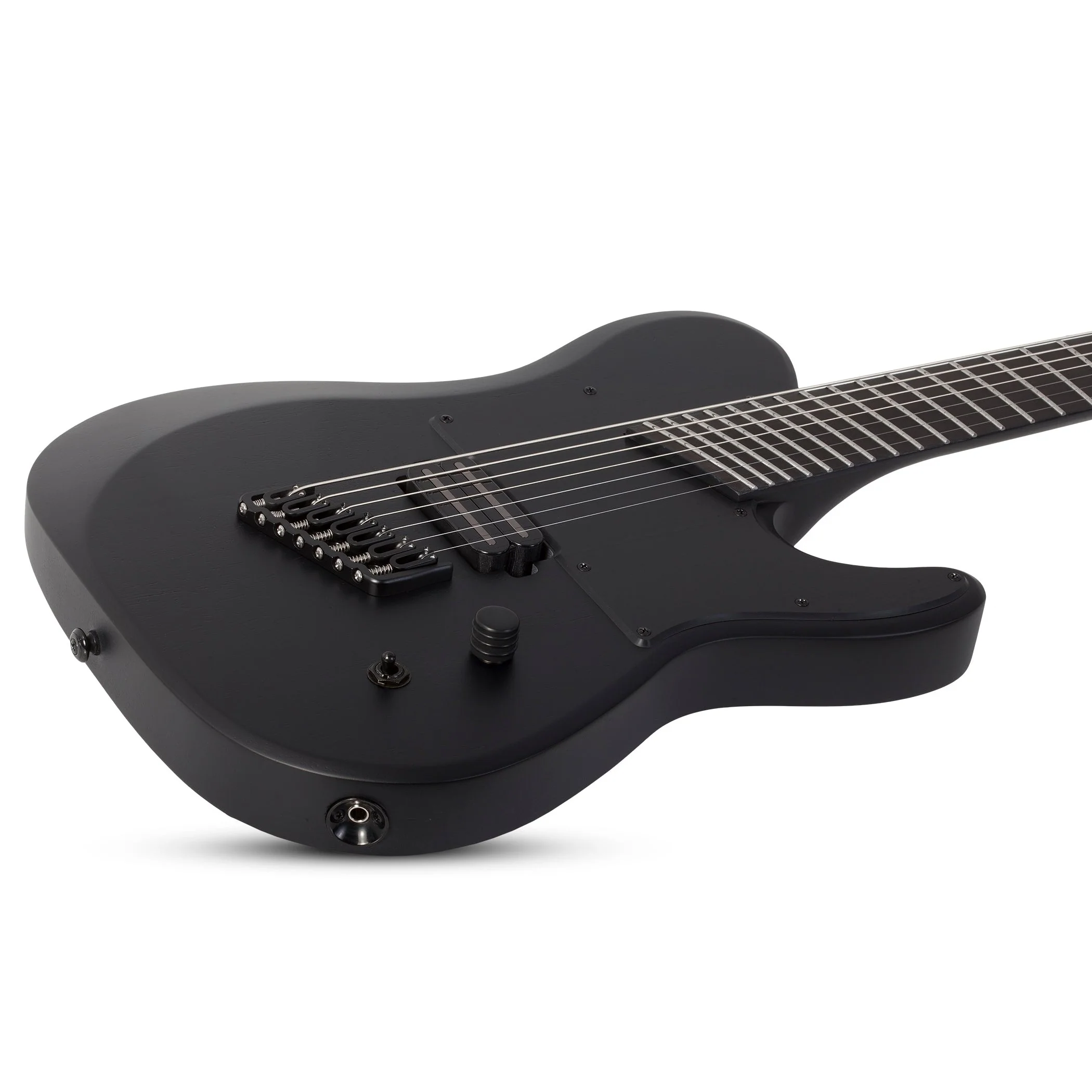 Schecter - PT-7 Black Ops 7-String Electric Guitar, Satin Black Open Pore - 621-SHC - Image 2