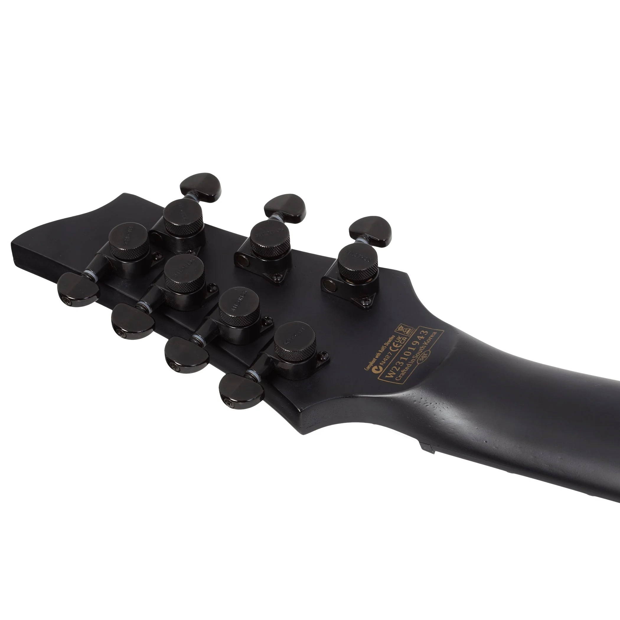 Schecter - PT-7 Black Ops Left-Handed 7-String Electric Guitar - Satin Black Open Pore - 624-SHC - Image 6