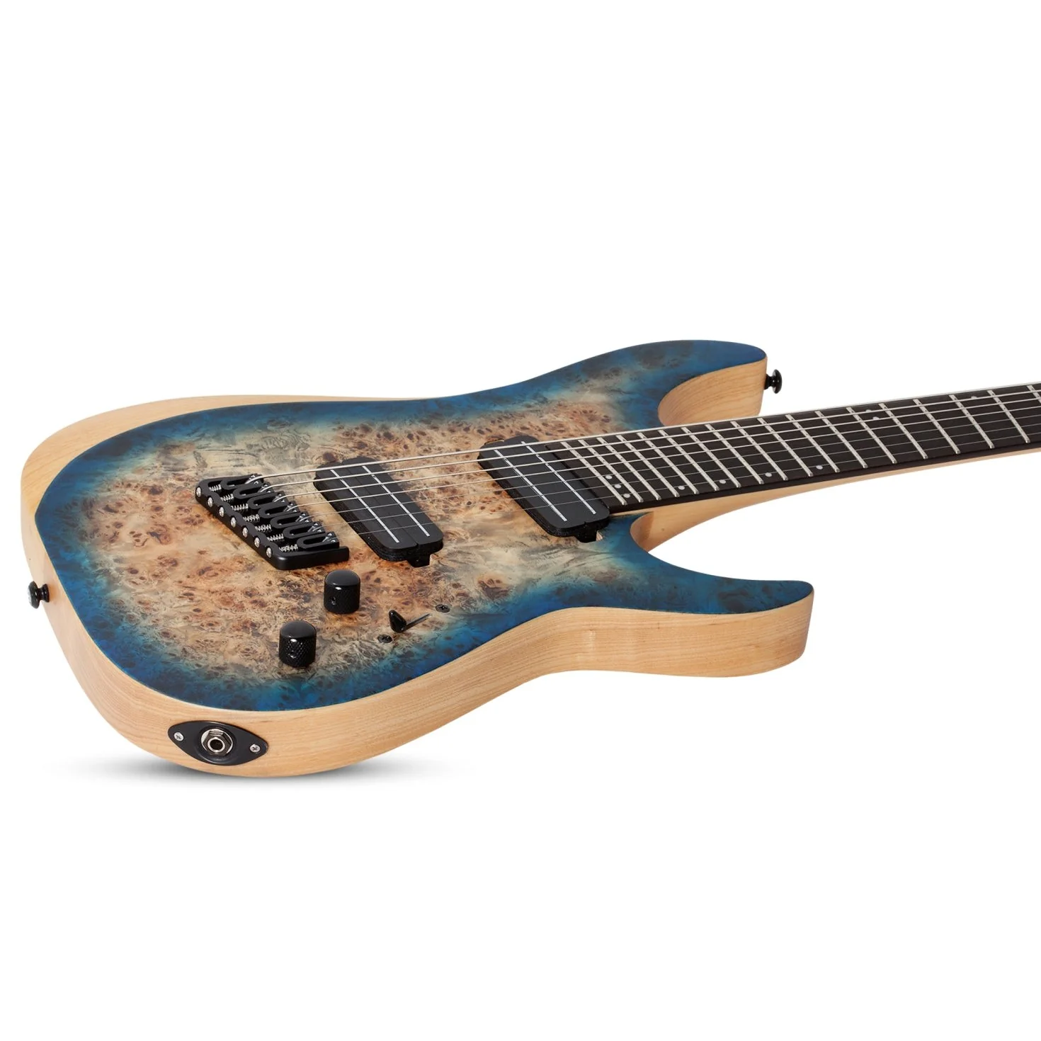 Schecter - Reaper-7 7-string Electric Guitar - Satin Sky Burst - Image 4