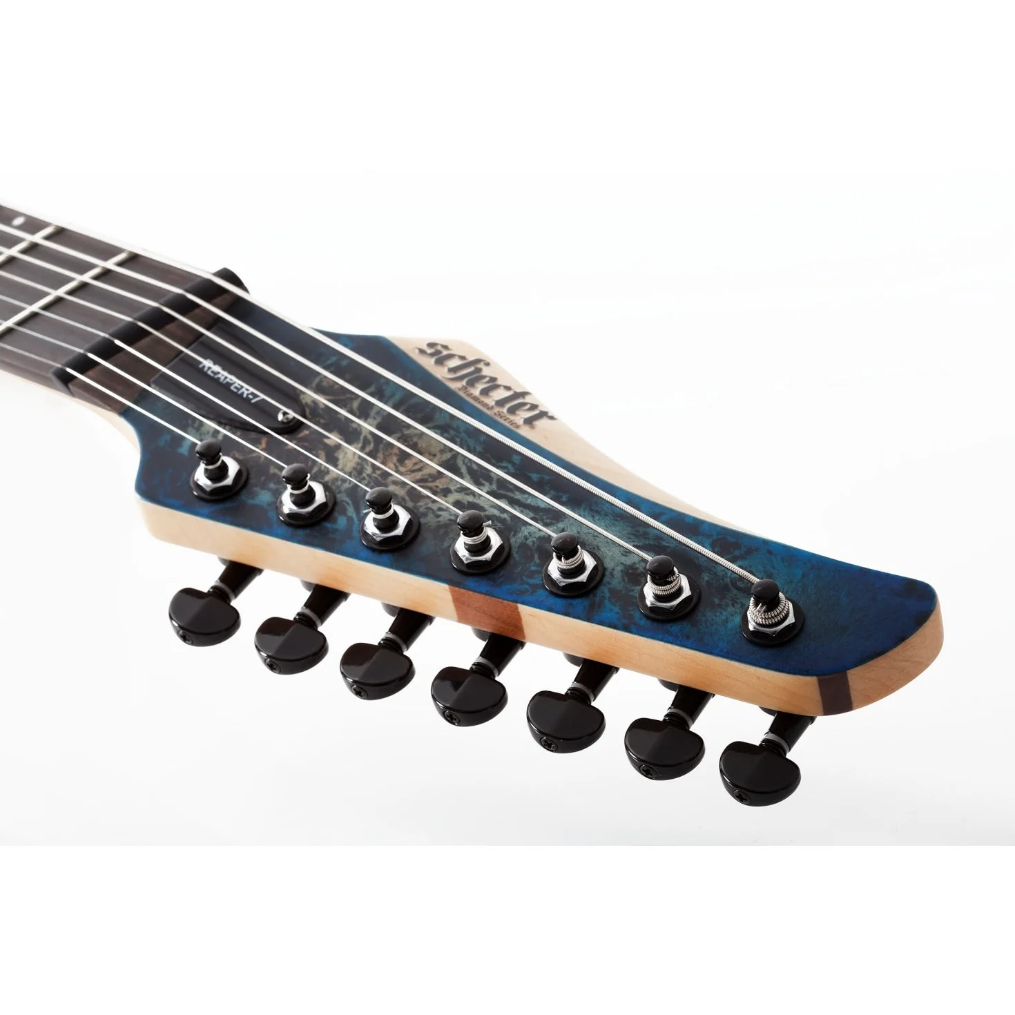Schecter - Reaper-7 7-string Electric Guitar - Satin Sky Burst - Image 6