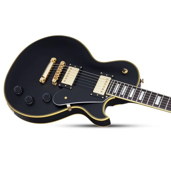 Schecter - Solid-Body Electric Guitar - Aged Black Satin - 658-SHC - Image 2