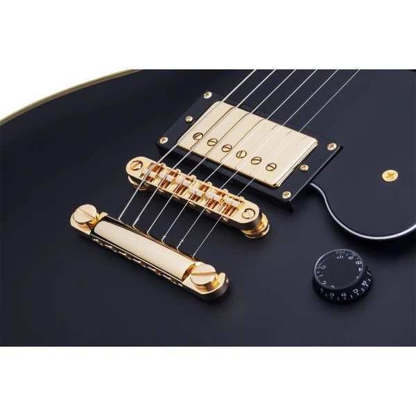 Schecter - Solid-Body Electric Guitar - Aged Black Satin - 658-SHC - Image 4