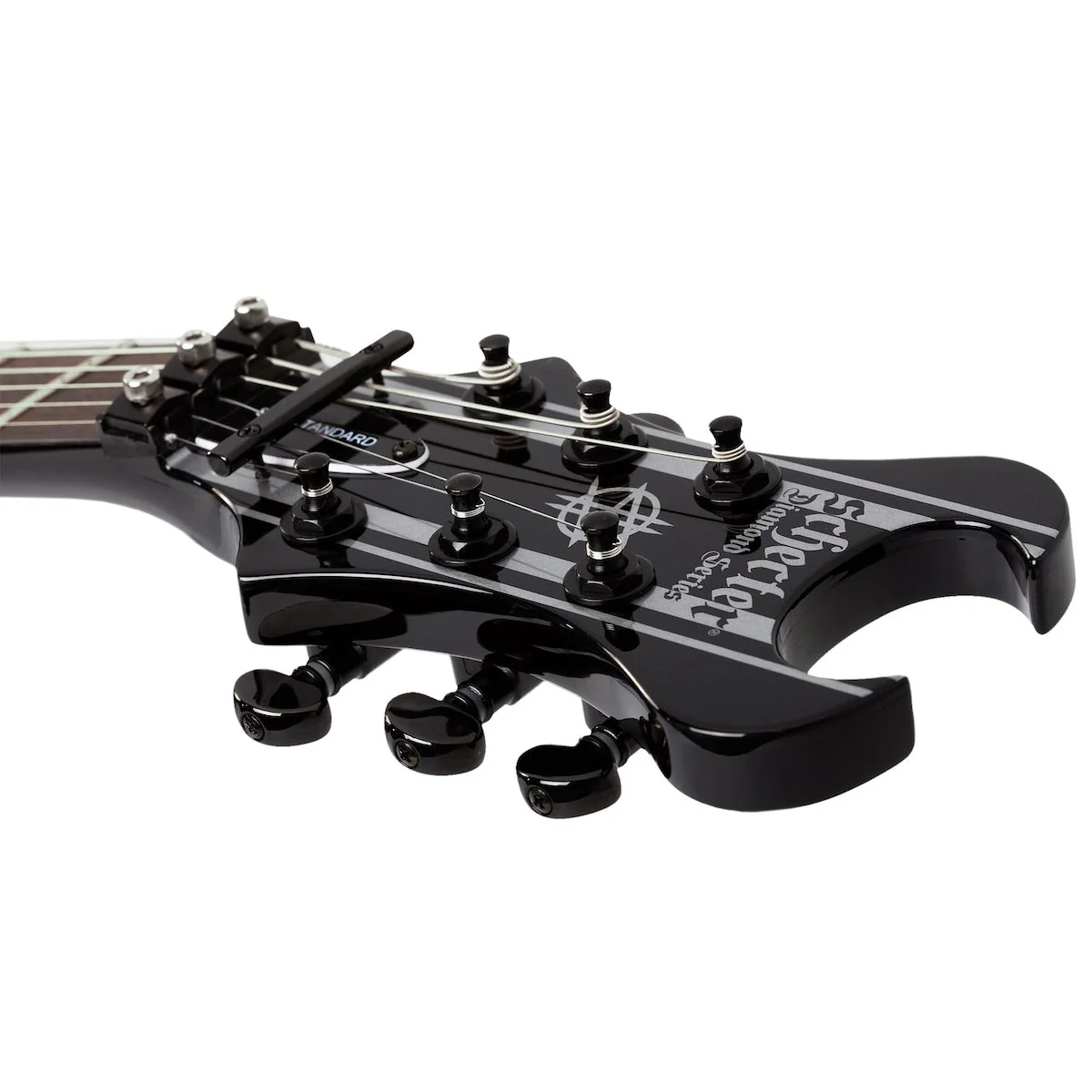 Schecter - Synyster Standard Gloss Black w/Silver Pin Stripes 1739 - Image 4