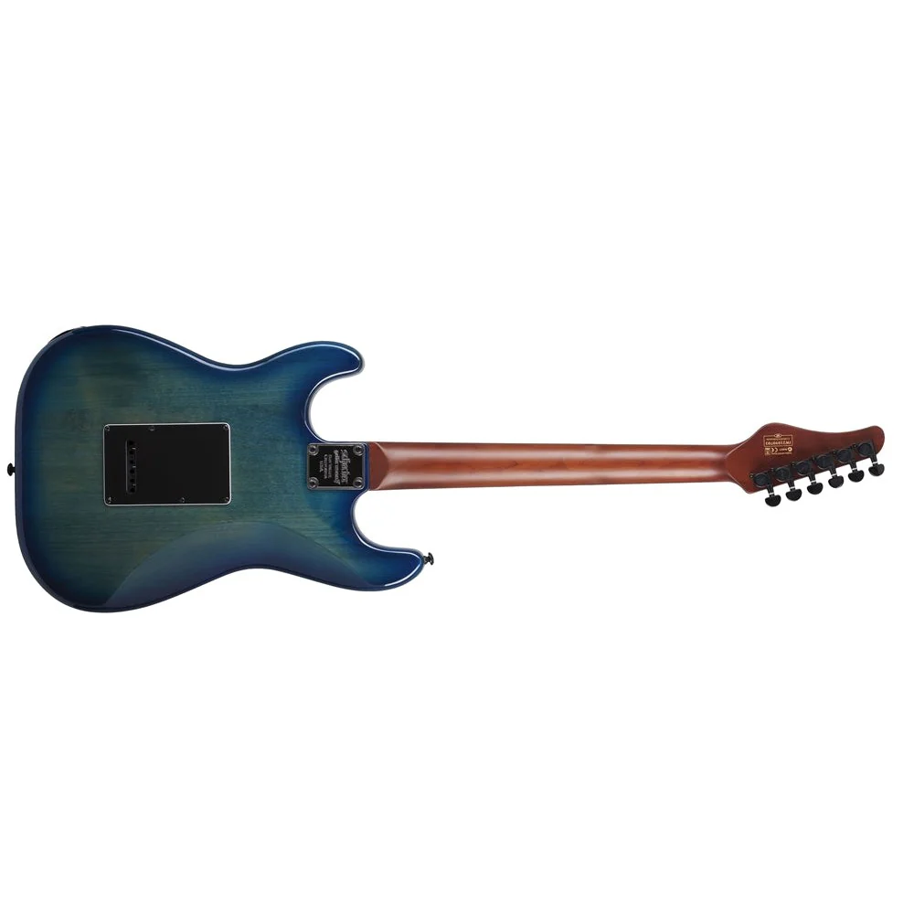 Schecter - Traditional Pro Electric Guitar with Roasted Maple Fretboard - Transparent Blue Burst  - 866-SHC - Image 2