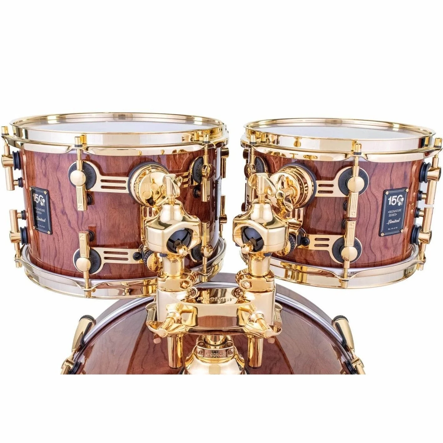 Sonor - 150th Anniversary Sonorlite Signature Fusion 6-piece Shell Pack - Genuine Bubinga High Gloss - SIG-150-WMGEB - Image 2