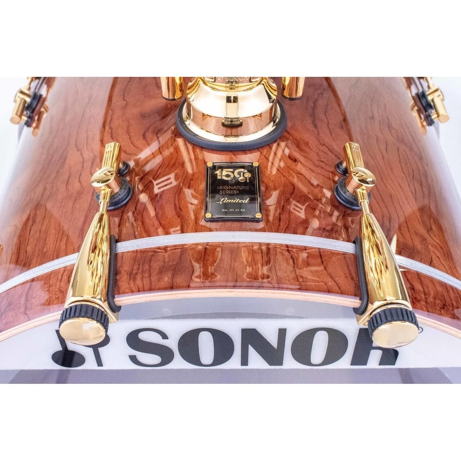 Sonor - 150th Anniversary Sonorlite Signature Fusion 6-piece Shell Pack - Genuine Bubinga High Gloss - SIG-150-WMGEB - Image 3
