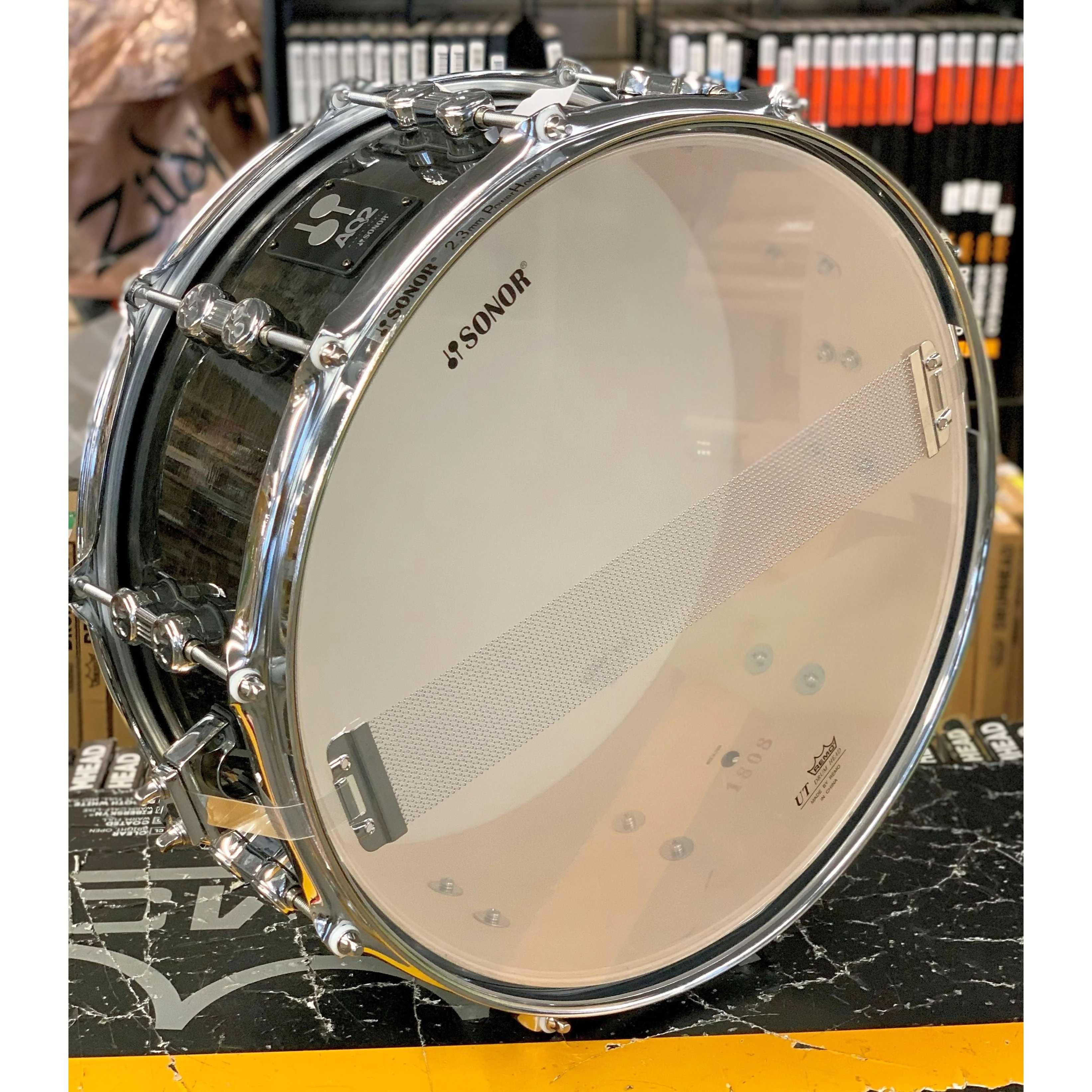 Sonor - AQ2 Series Snare 6x14 Transparent Stain Black AQ2-1406SDW-13114 - Image 3