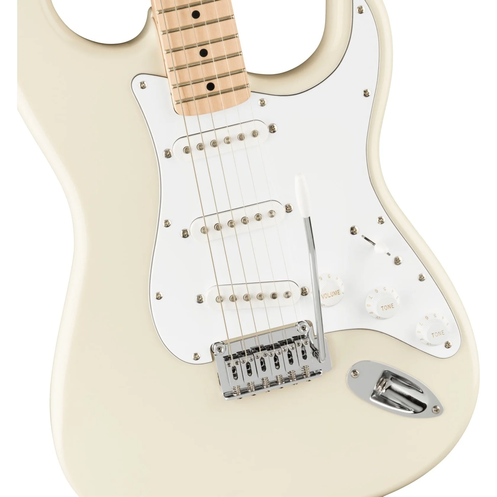 Squier - Affinity Series™ Stratocaster® - Maple Fingerboard - White Pickguard - Olympic White 037-8002-505 - Image 3