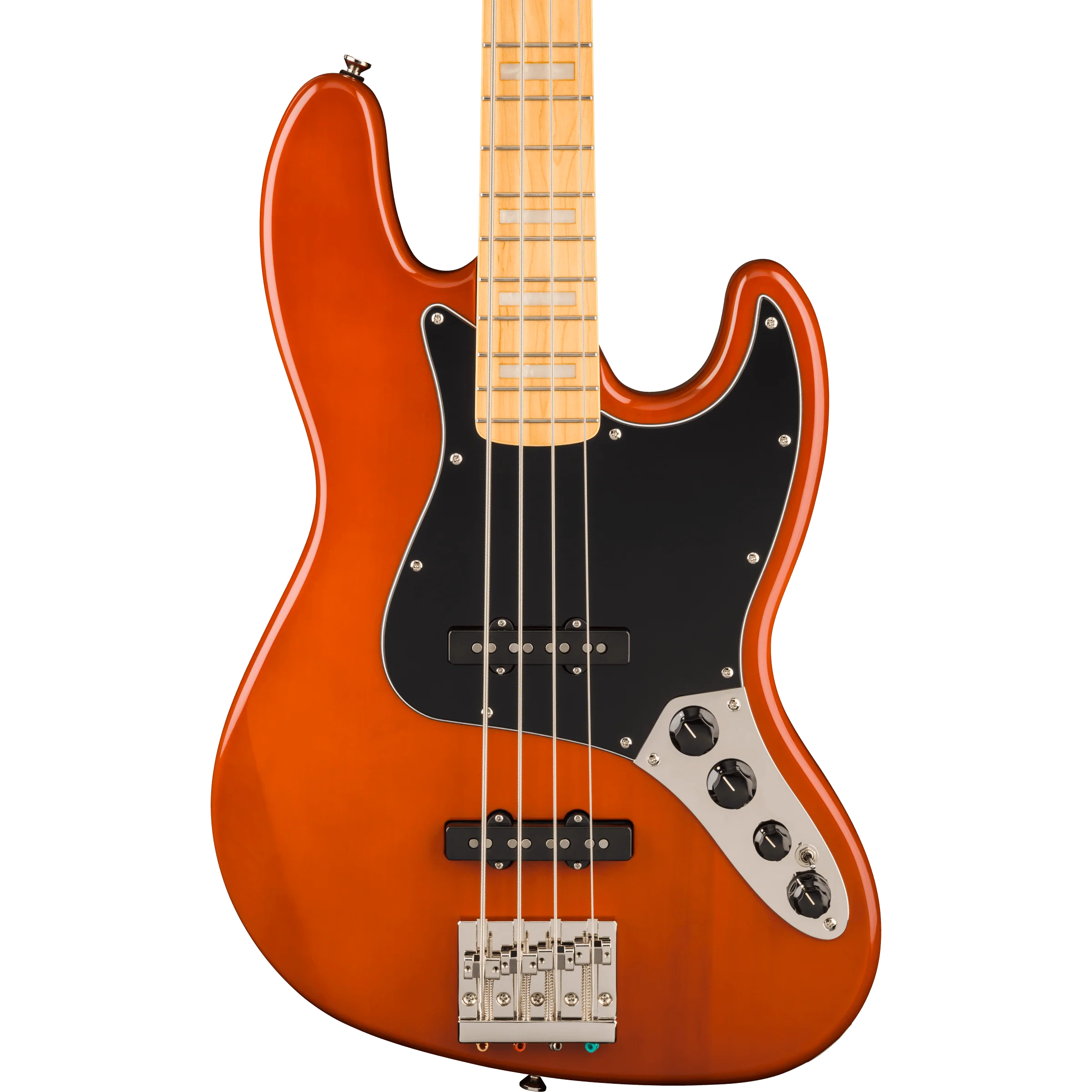 Squier - Classic Vibe™ Active '70s Jazz Bass® - Maple Fingerboard - Black Pickguard - Mocha - Image 3