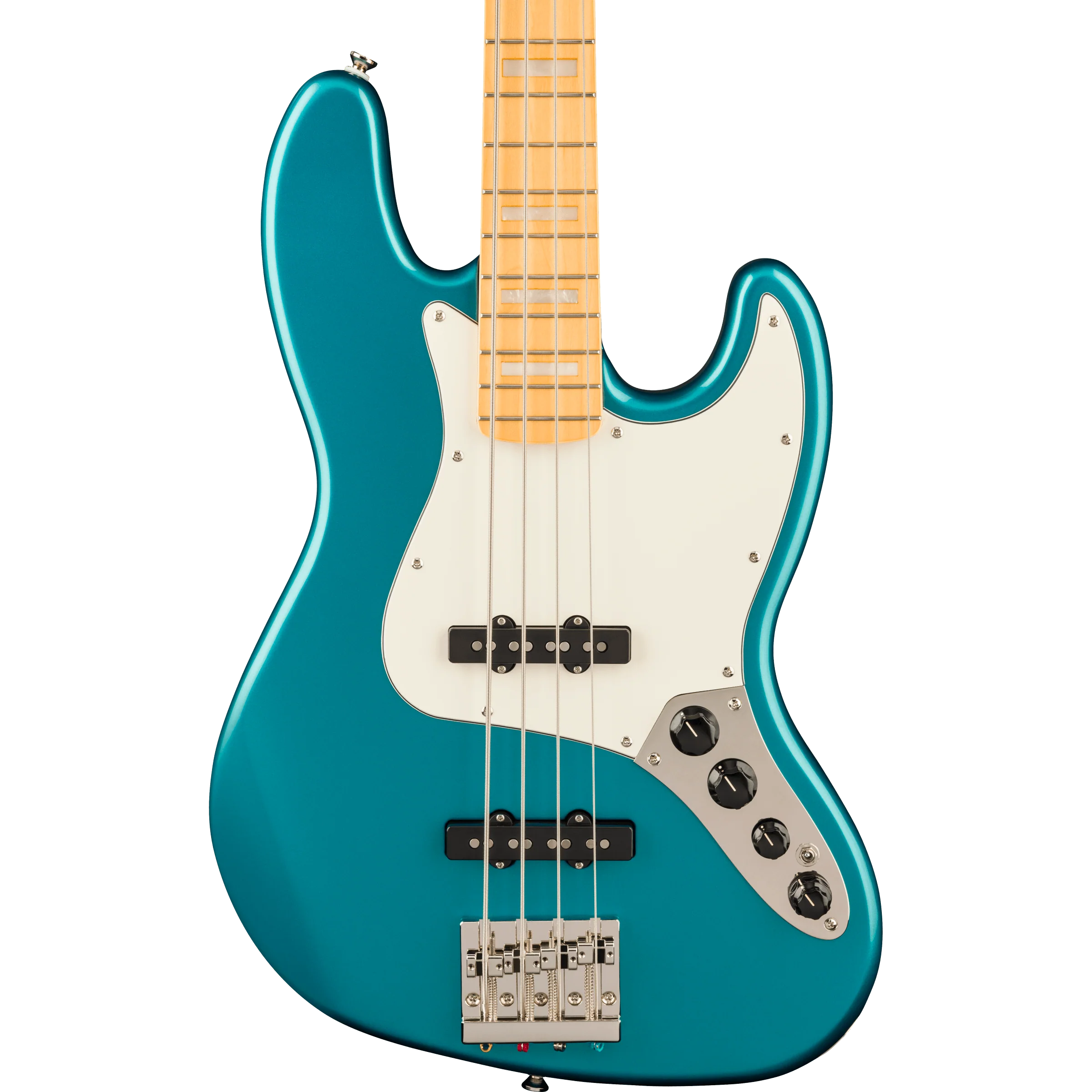 Squier - Classic Vibe™ Active '70s Jazz Bass® V - Maple Fingerboard - Parchment Pickguard - Ocean Turquoise - Image 3