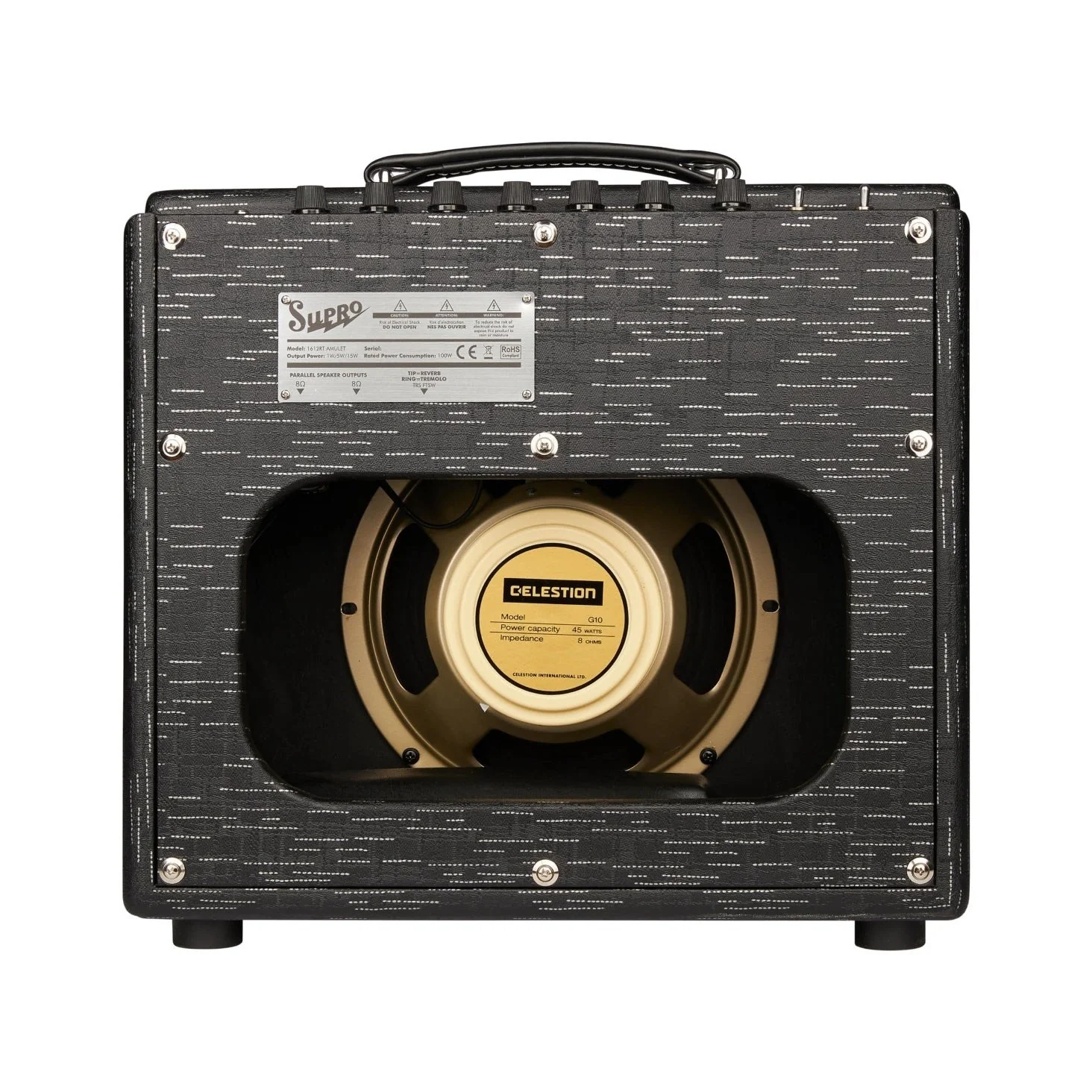 Supro - Amulet 15W 1x10 Tube Guitar Combo Amp - Black Scandia - 1612RT - Image 2