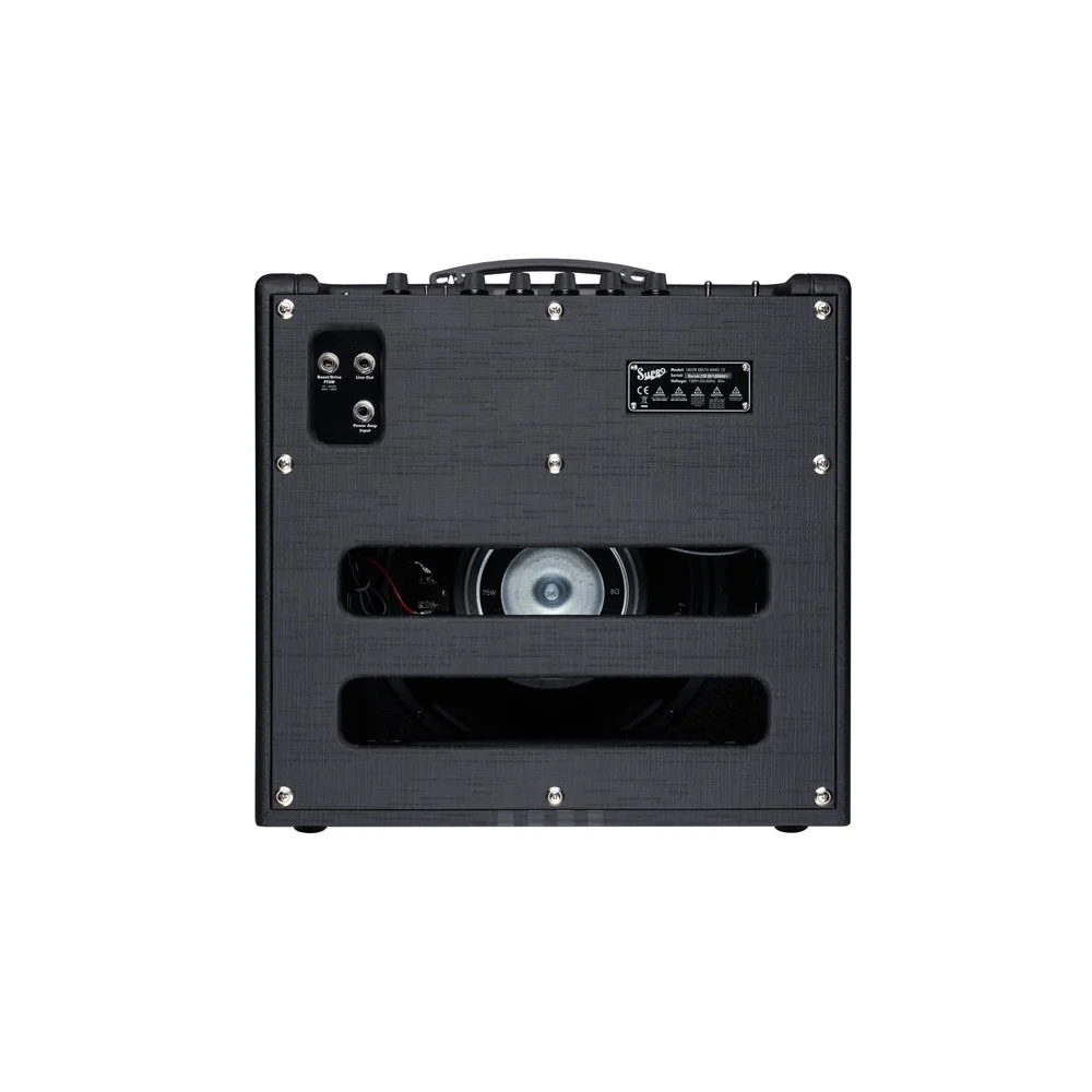 Supro - Delta King 12 12" 15-Watt Tube Combo Amp - Black and Black - Image 2