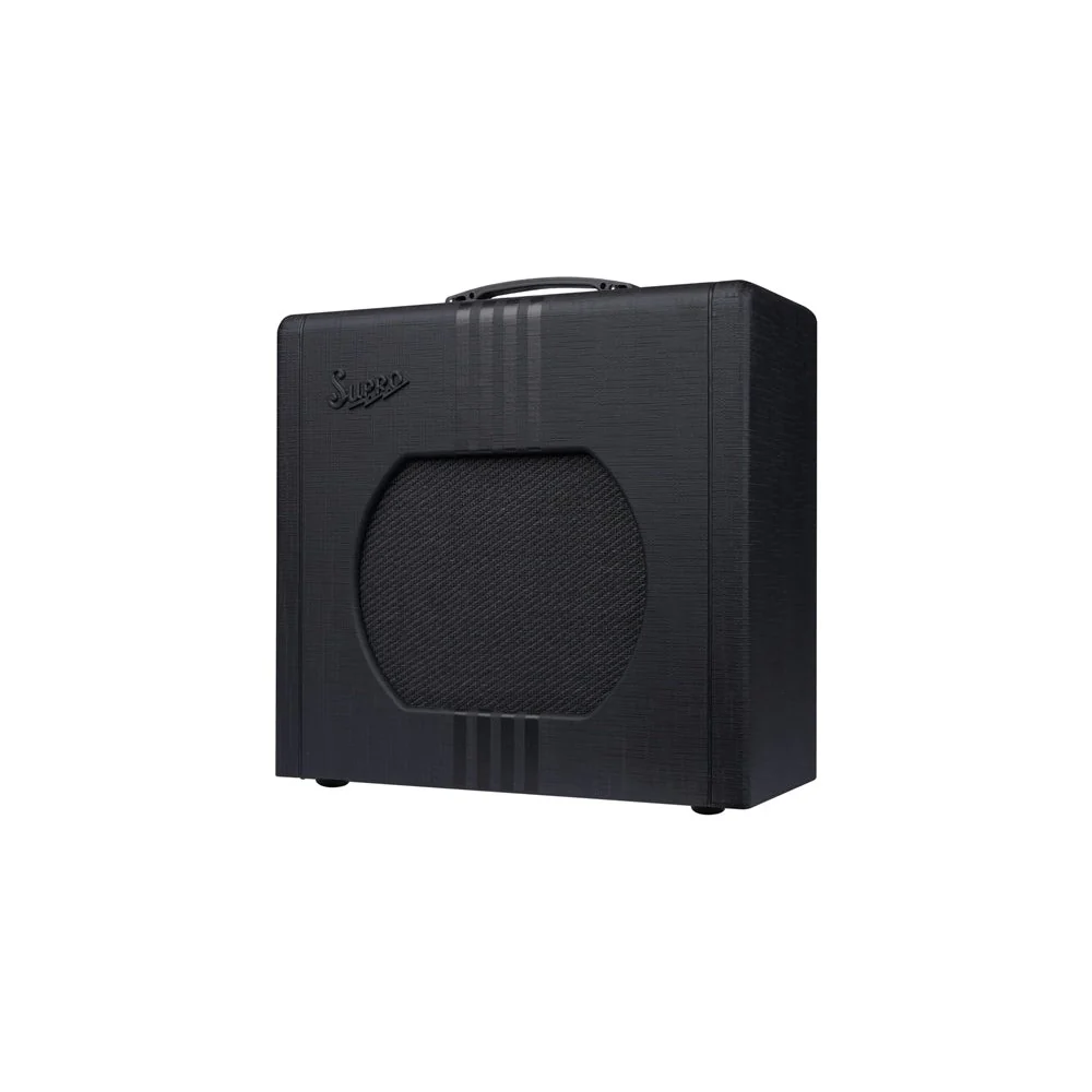 Supro - Delta King 12 12" 15-Watt Tube Combo Amp - Black and Black - Image 4