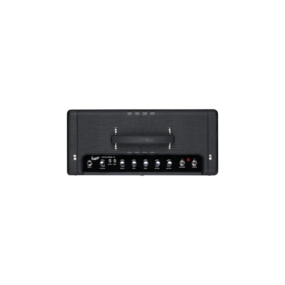 Supro - Delta King 12 12" 15-Watt Tube Combo Amp - Black and Black - Image 5