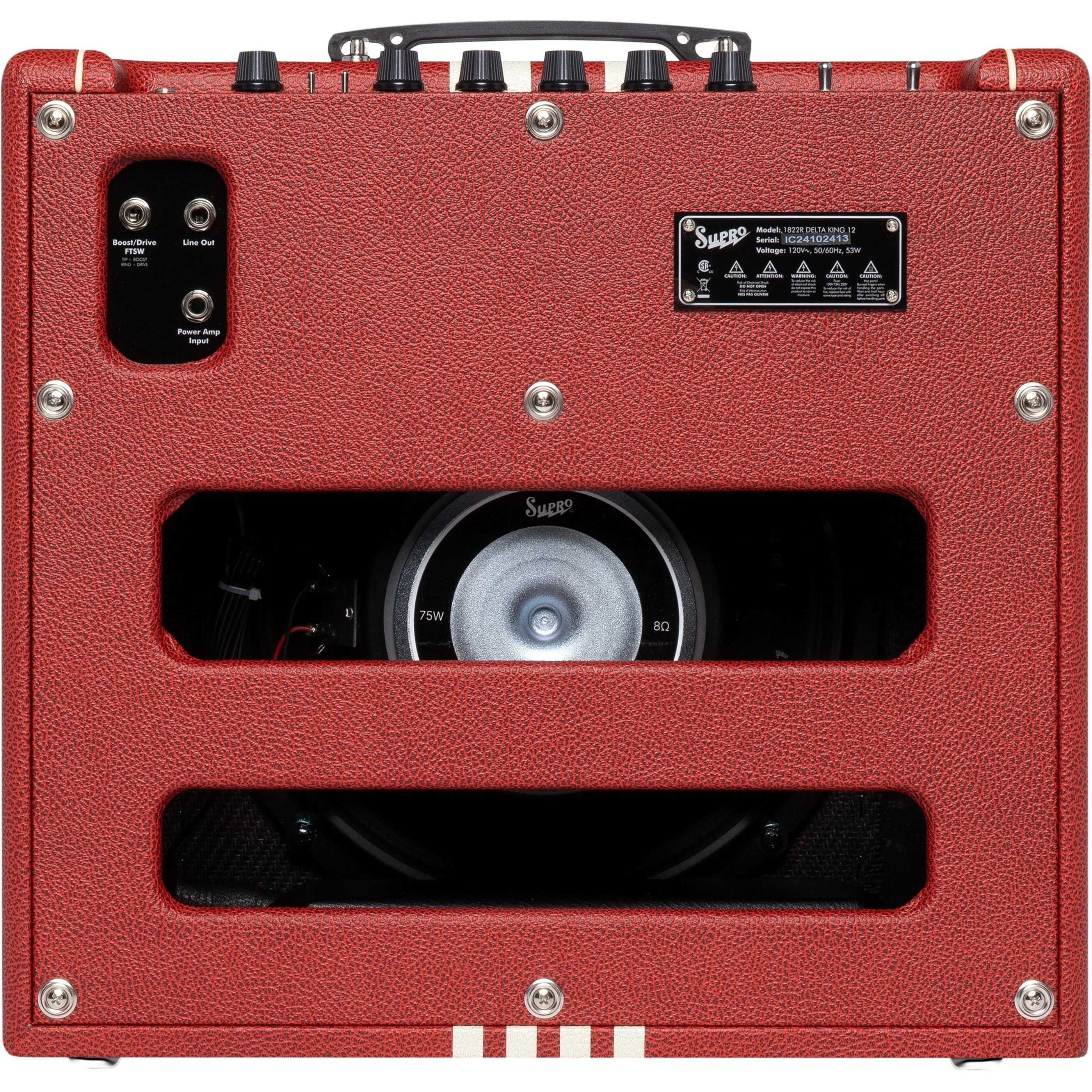 Supro - Limited-Edition Delta King 12 12" 15-watt Tube Combo Amp - Red - 1822RSBC - Image 2