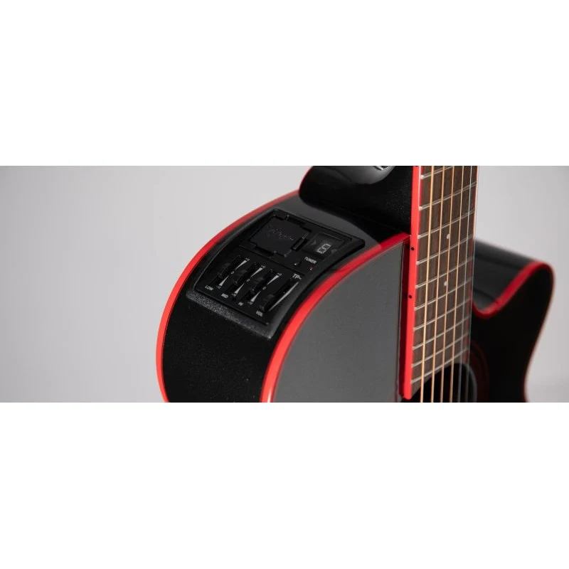 Takamine - FX Cutaway Acoustic/Electric Guitar - Cosmic Black - GF49CE-CB - Image 3