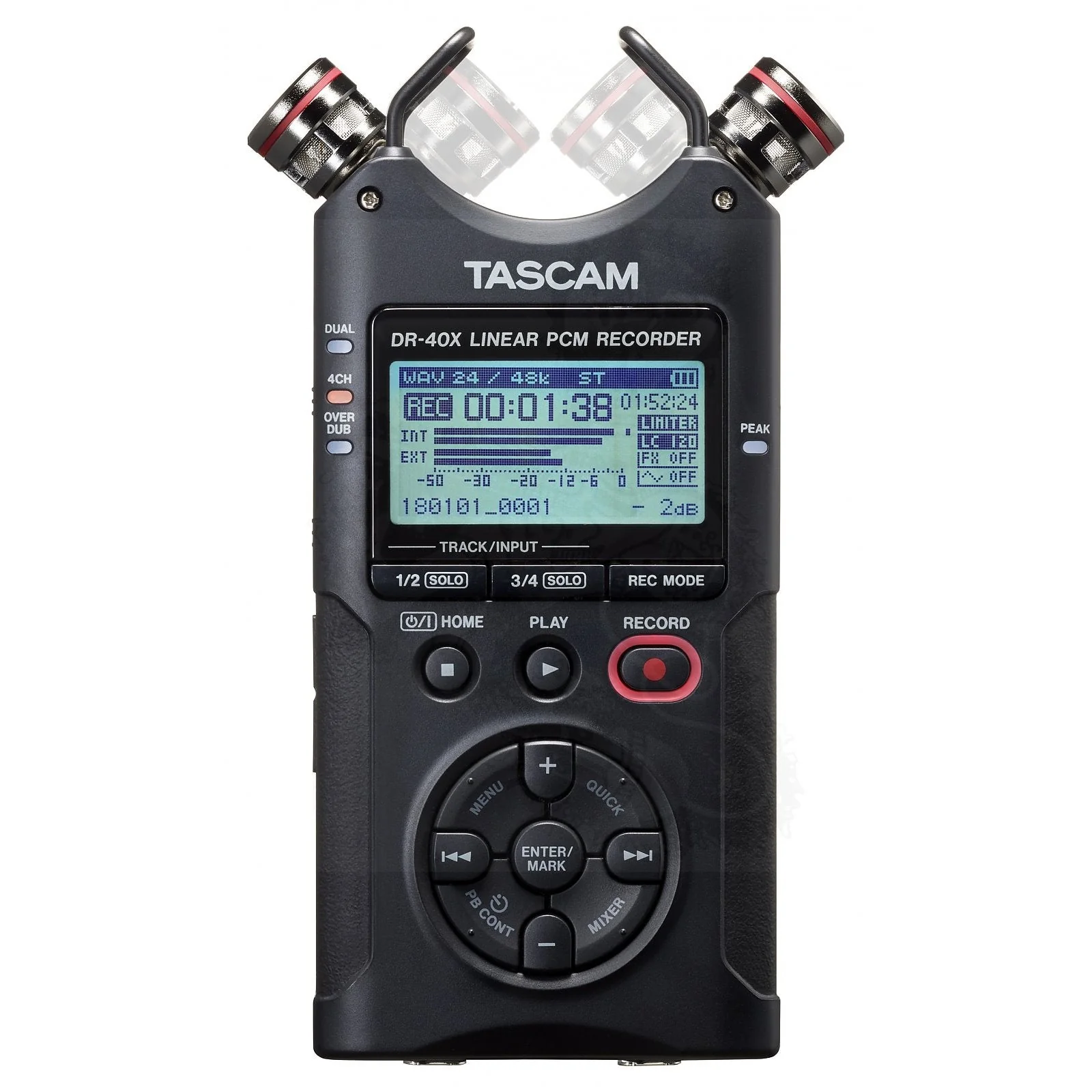 Tascam - DR-40X Portable Four-Track Digital Audio Recorder and USB Audio Interface - Image 3
