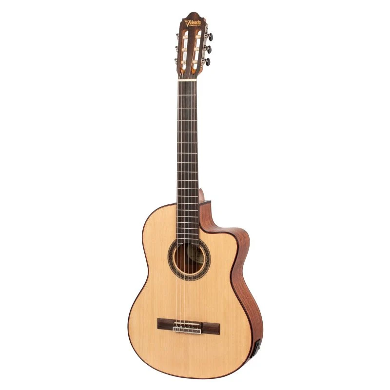 Valencia - 700 Series 4/4 Size Solid Sitka Spruce Top Classical Acoustic / Electric Guitar - Natural - VC704CE - Image 3