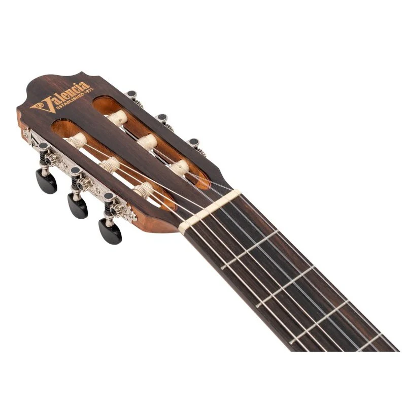 Valencia - 700 Series 4/4 Size Solid Sitka Spruce Top Classical Acoustic / Electric Guitar - Natural - VC704CE - Image 5