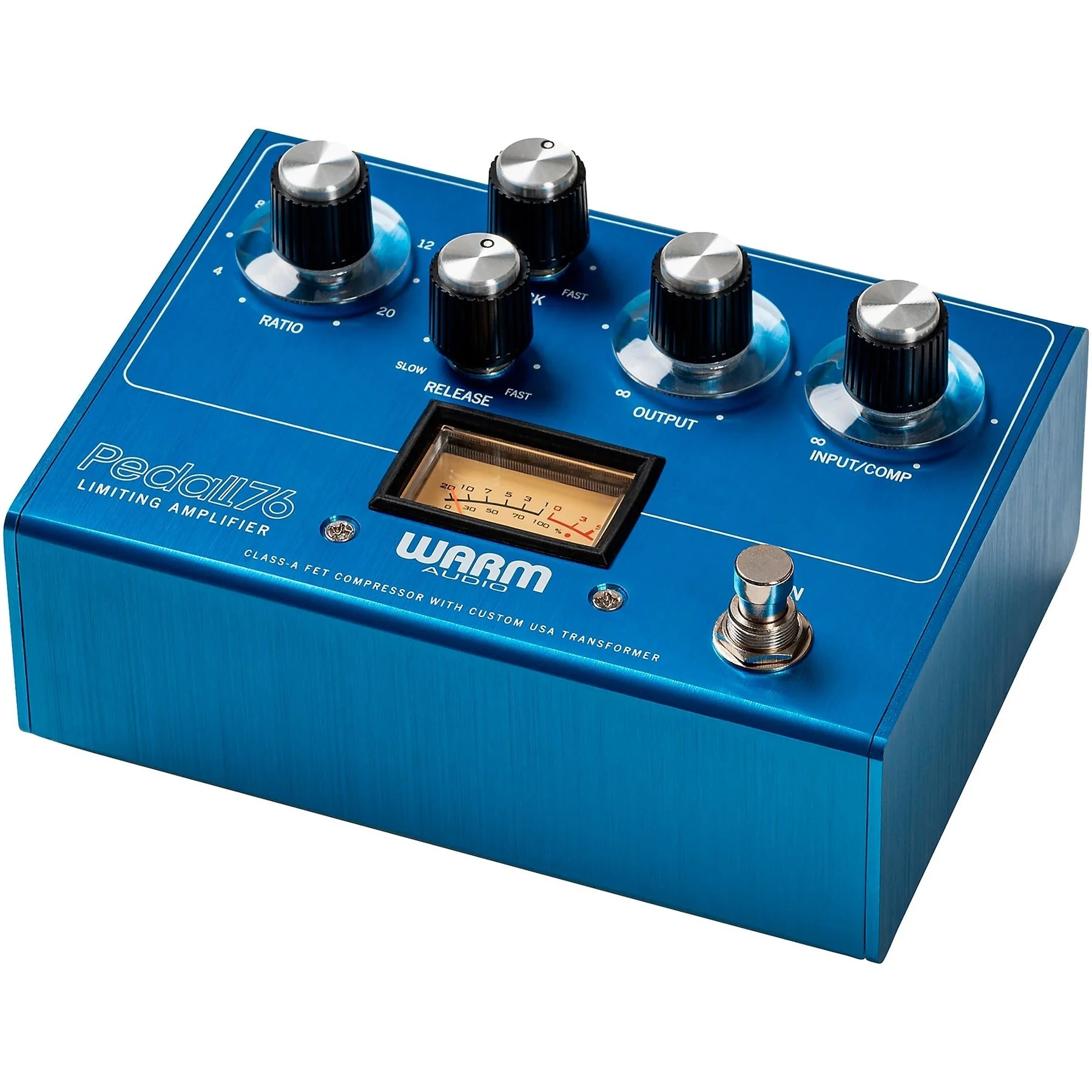 Warm Audio - Pedal76 - All-Analog Transformer-Balanced FET Compressor Pedal - Limited Edition Blue - WA-76PB - Image 3