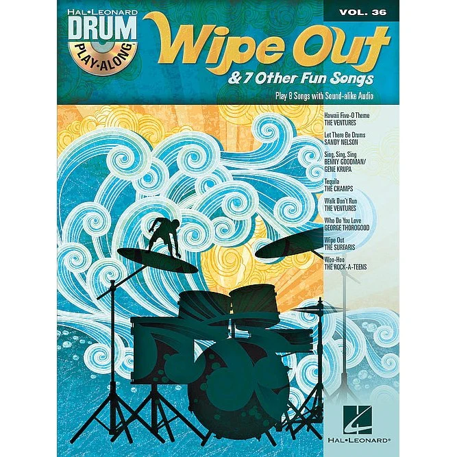 Wipe Out & 7 Other Fun Songs - Drum Play-Along Vol.36