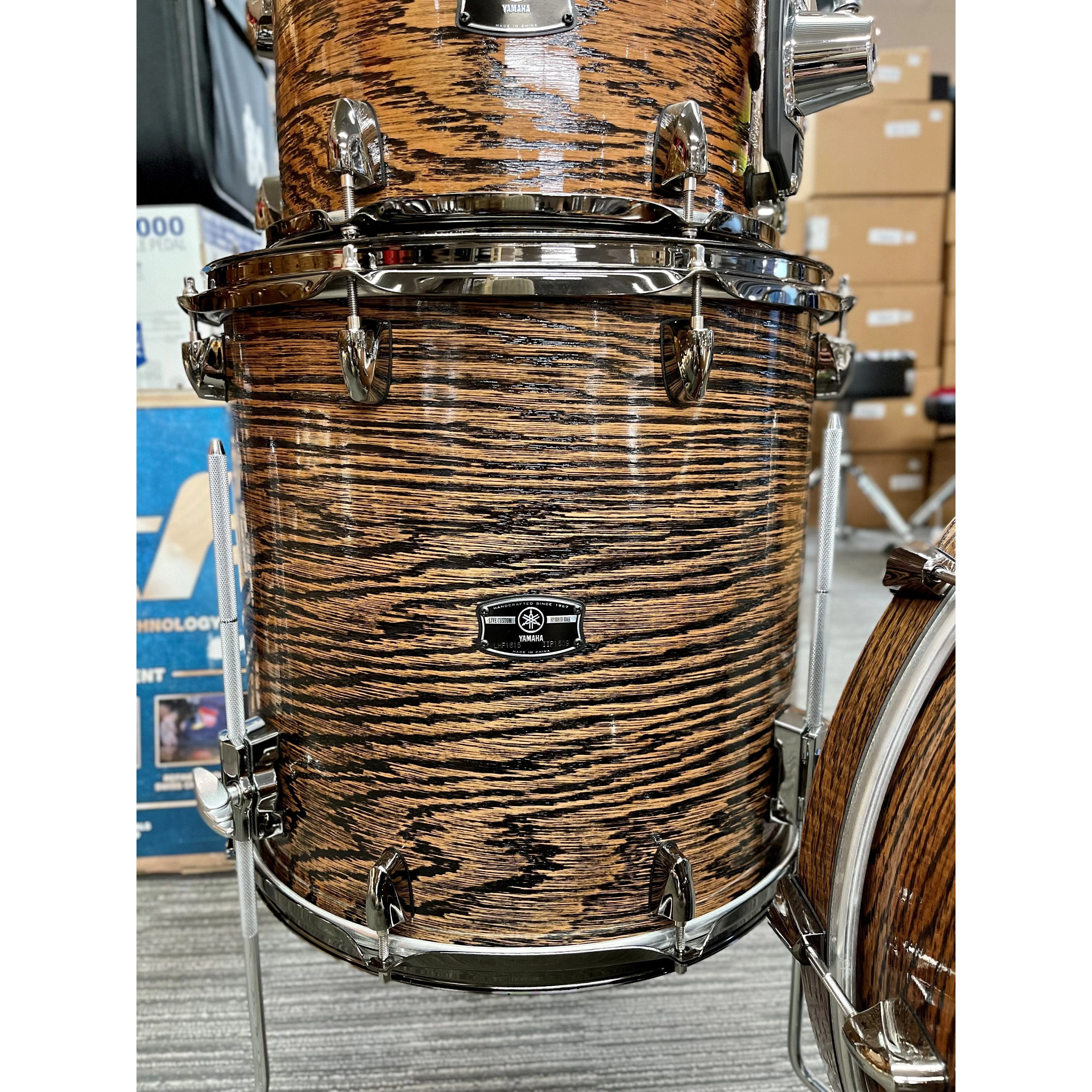 Yamaha - Live Custom Hybrid Oak 4-Piece Shell Kit UZU Natural LCH2F4 - Image 4