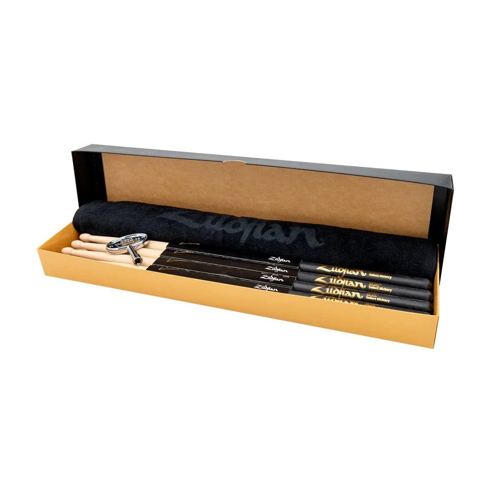 Zildjian - DIP Series Drumsticks 5B DIP Pack 4 Pair with Towel & Drumkey SDSP248 - Image 5